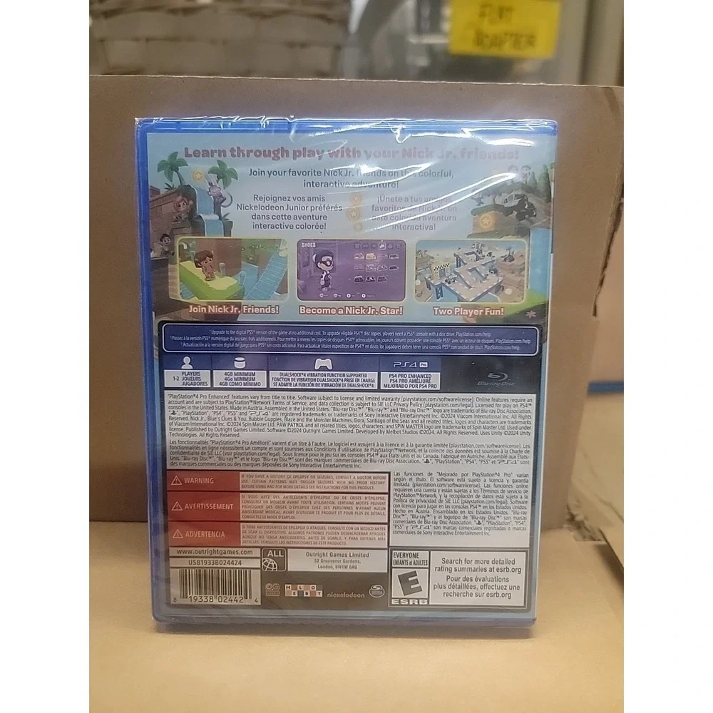 Nick Jr. Party Adventure PS4 w PS5 Upgrade Dora Video Game New Sealed!